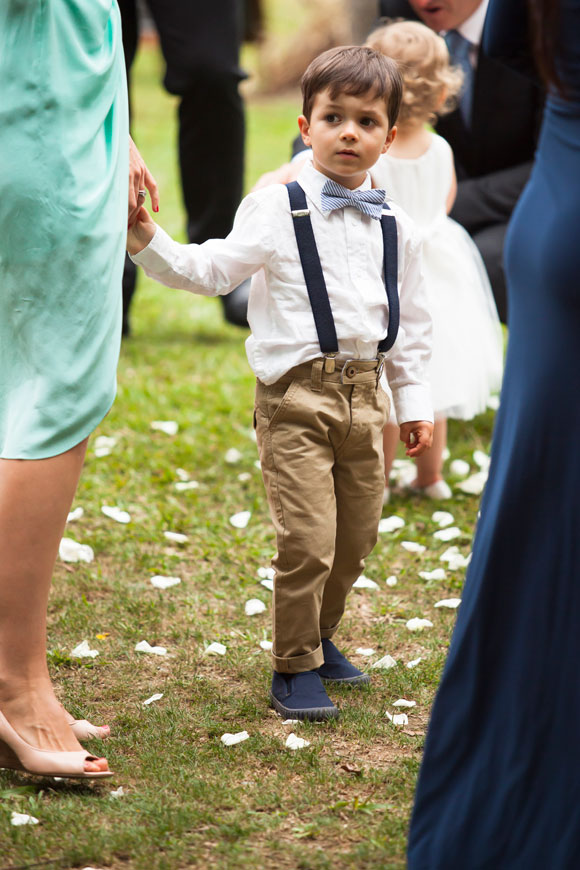 Young child dressed smartly in tux