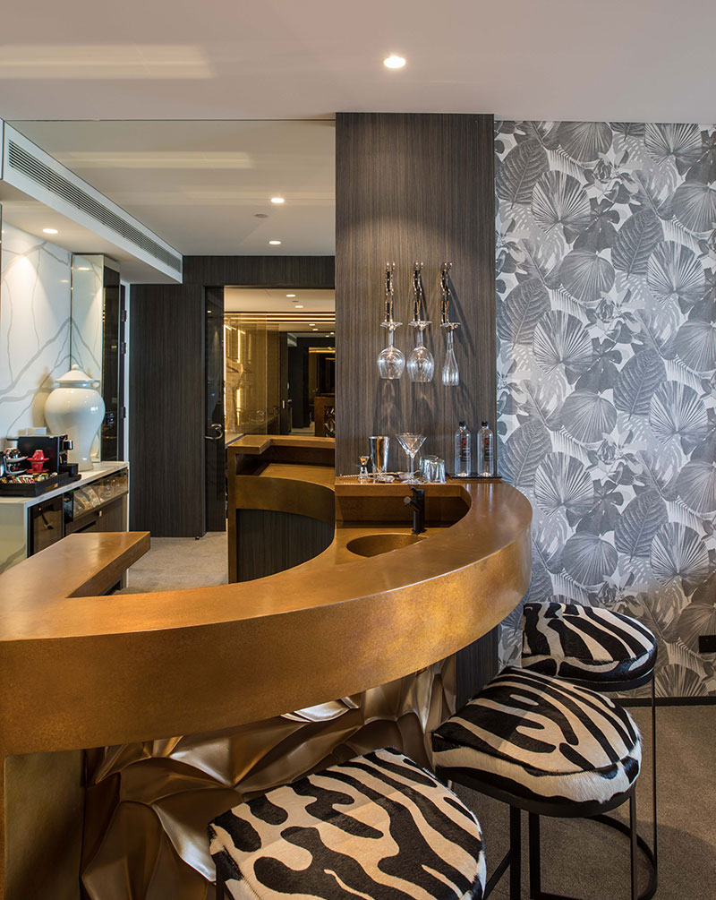 Bronze bar included in a Premier Suite at Emporium Hotel South Bank.