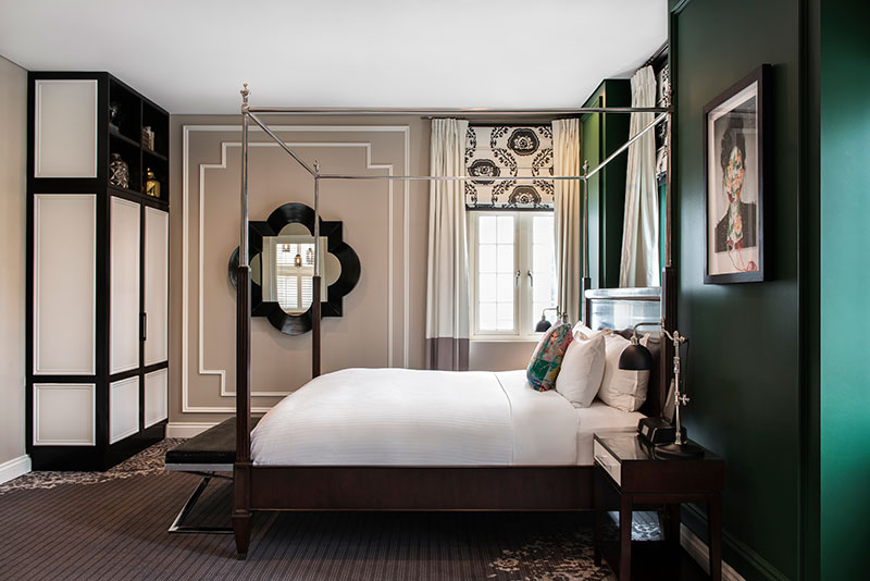Glamorous, old world style Thomson Suite at Ovolo Inchcolm.