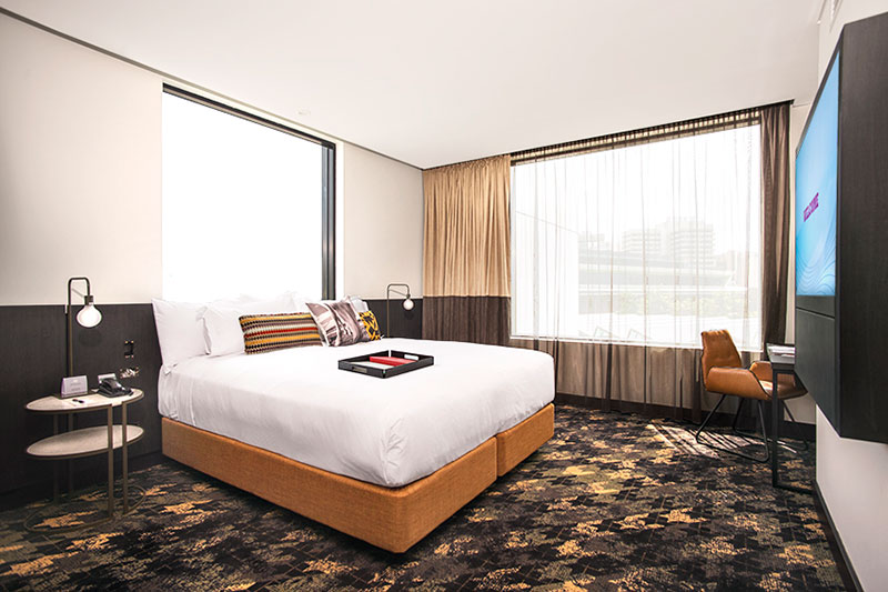 Spacious Executive King Suite with King size bed at Rydges Fortitude Valley.