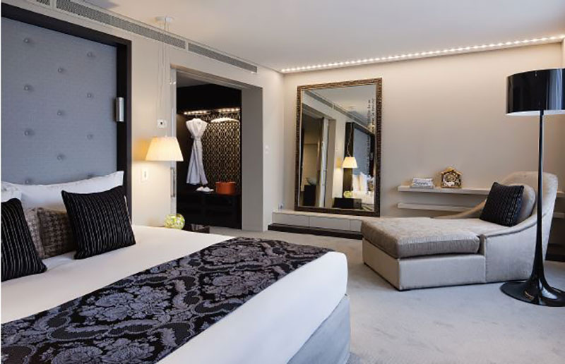 The luxurious and spacious Opera suite at Sofitel Brisbane Central.